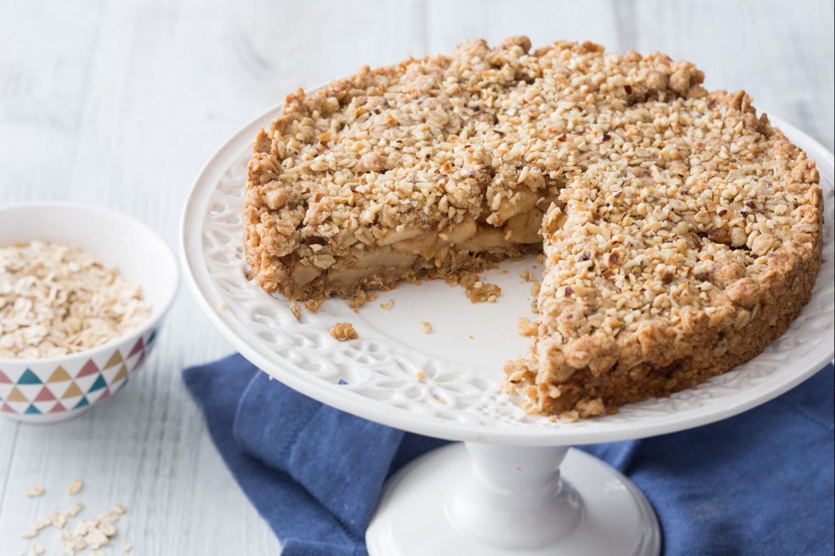 Crumble de pommes avec flocons d'avoine