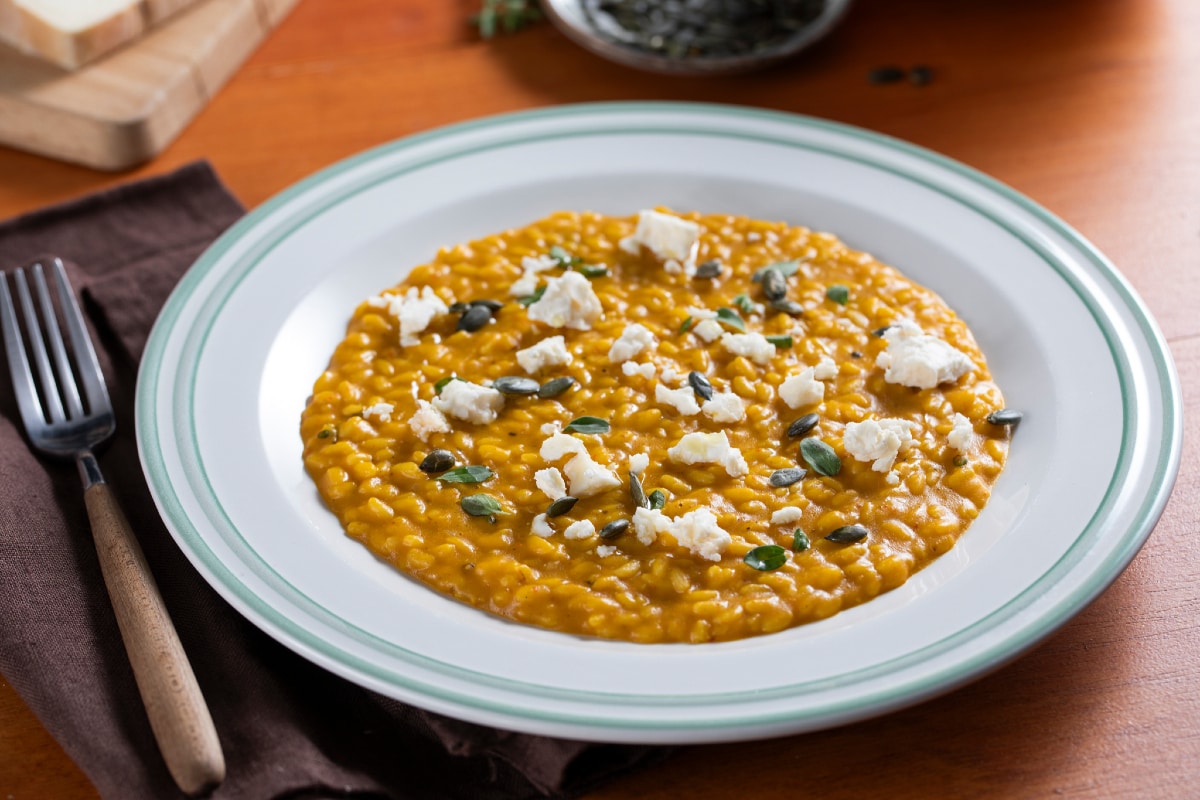 Risotto crémeux à la courge et quartirolo