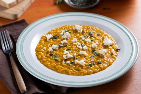 Risotto crémeux à la courge et quartirolo