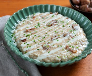 Risotto aux marrons avec fondue de castelmagno