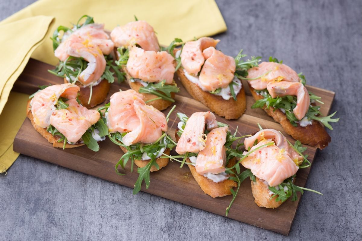 Crostino au saumon mariné