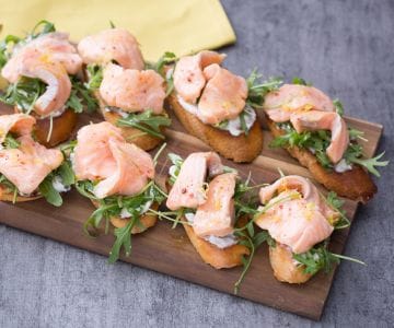 Crostino au saumon mariné