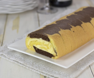 Rouleau bicolore à la zabaglione
