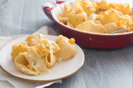 Lumaconi avec potiron et caciocavallo