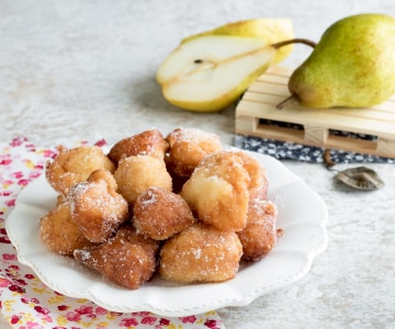 Beignets ricotta et poires