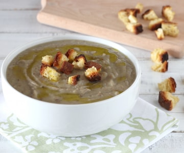Crème de pommes de terre et lentilles au curry