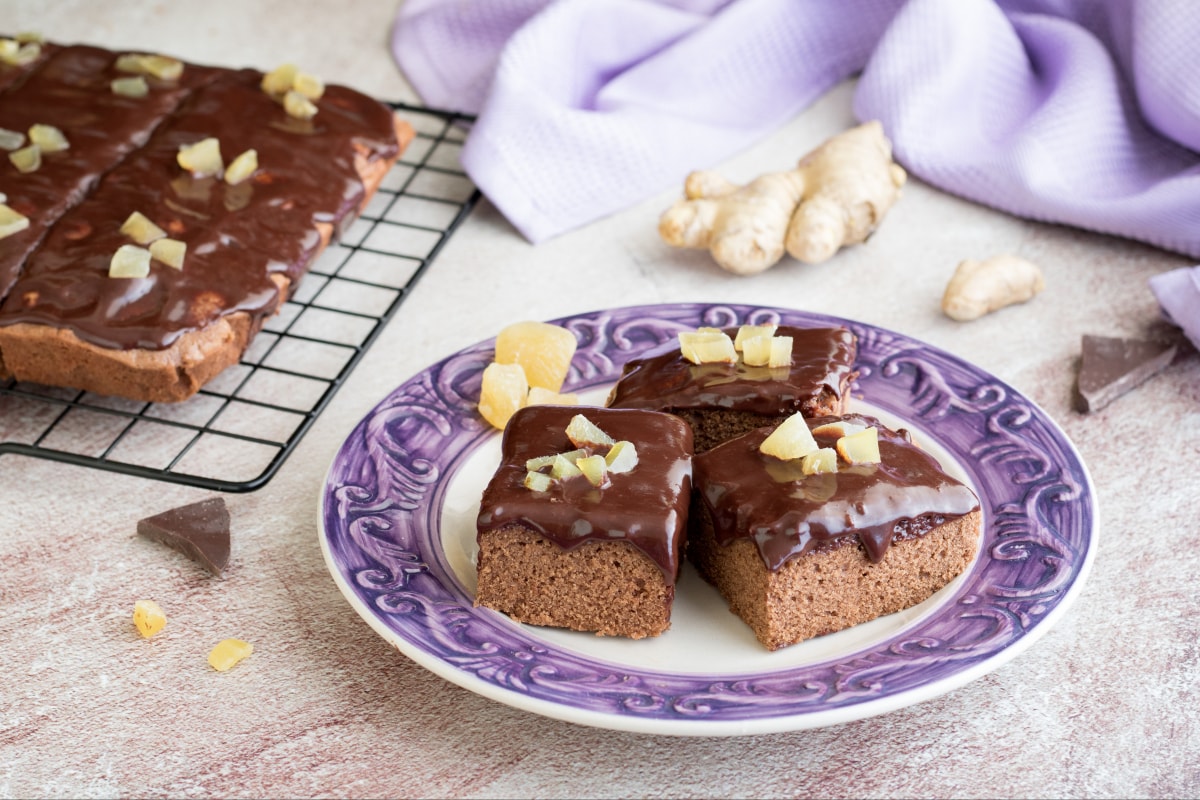 Carrés au chocolat et gingembre