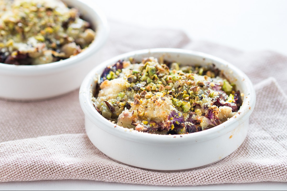 Gratin de chou-fleur et radicchio