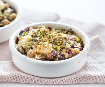Gratin de chou-fleur et radicchio