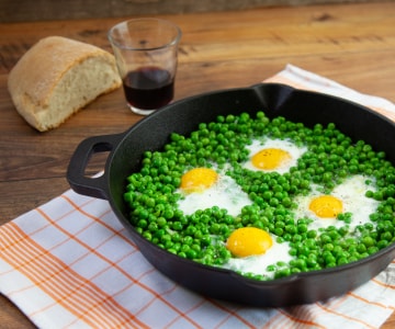 Œufs et petits pois
