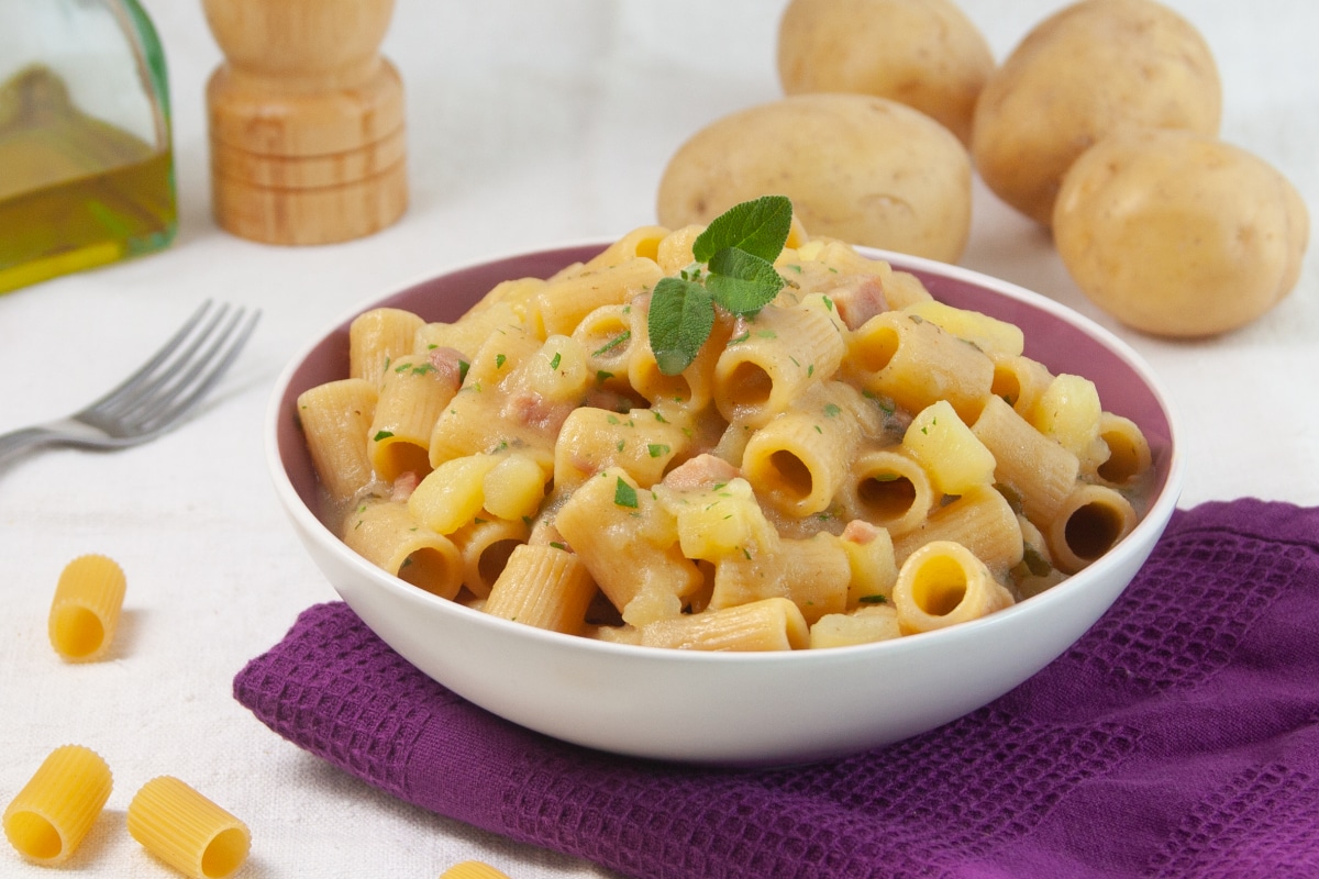 Pâtes pommes de terre et jambon