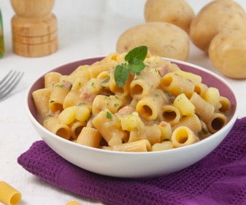 Pâtes pommes de terre et jambon