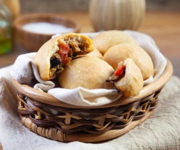 Petites bombes de pizza aux aubergines