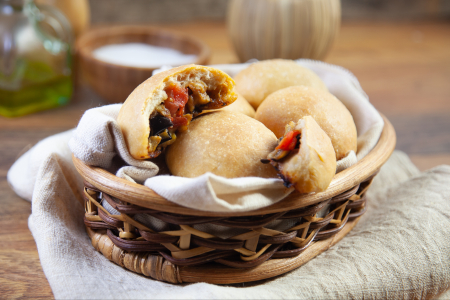 Petites bombes de pizza aux aubergines