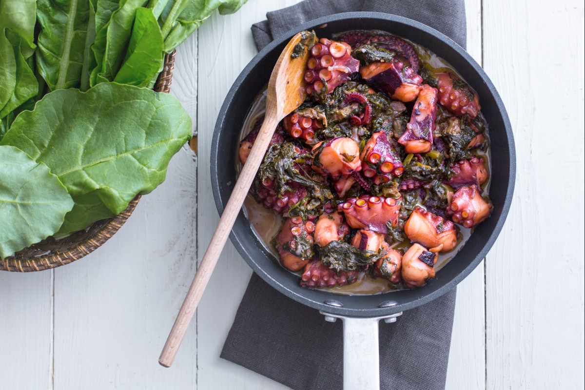 Ragoût de poulpe aux herbes