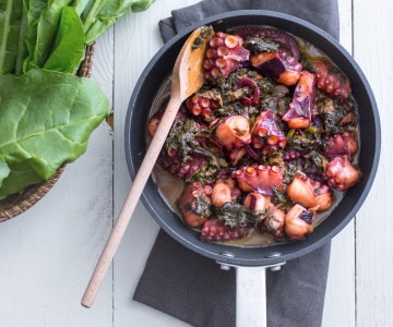 Ragoût de poulpe aux herbes