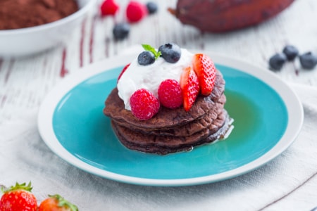 Pancakes au cacao