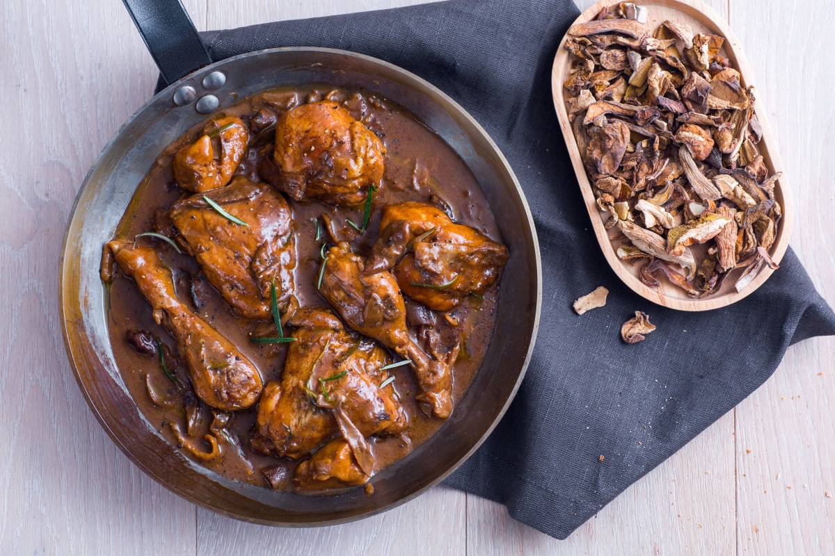 Poulet aux champignons