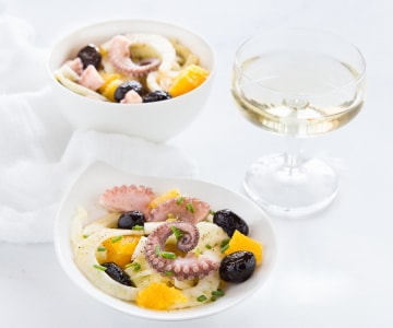 Salade de poulpe avec fenouil et oranges