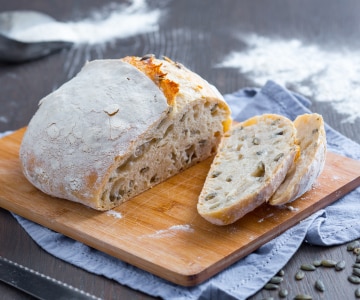 Pain au levain et graines de courge