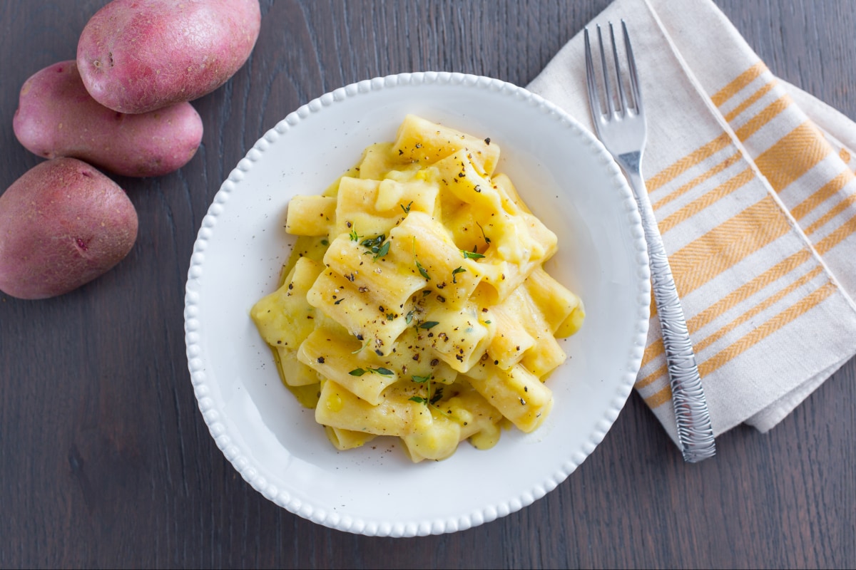 Pâtes pommes de terre et œufs