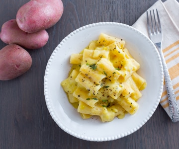 Pâtes pommes de terre et œufs