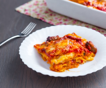 Lasagnes potiron et saucisse