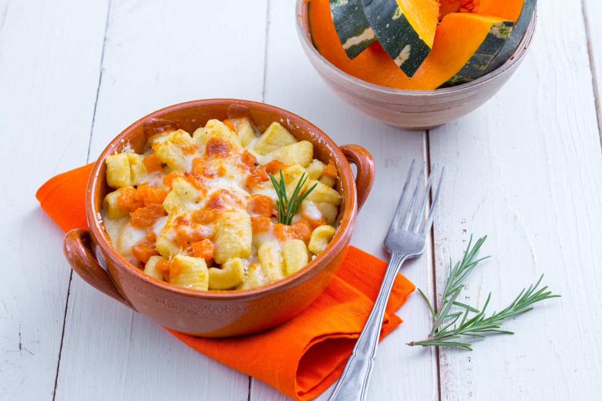 Gnocchis gratinés à la courge et à la tomme