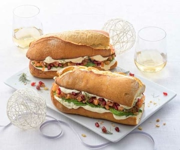 Demi-baguette au saumon
