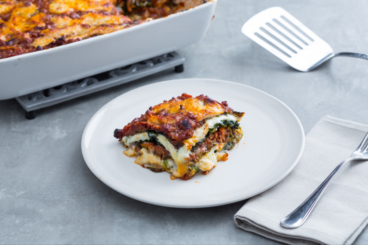 Lasagnes de chou vert