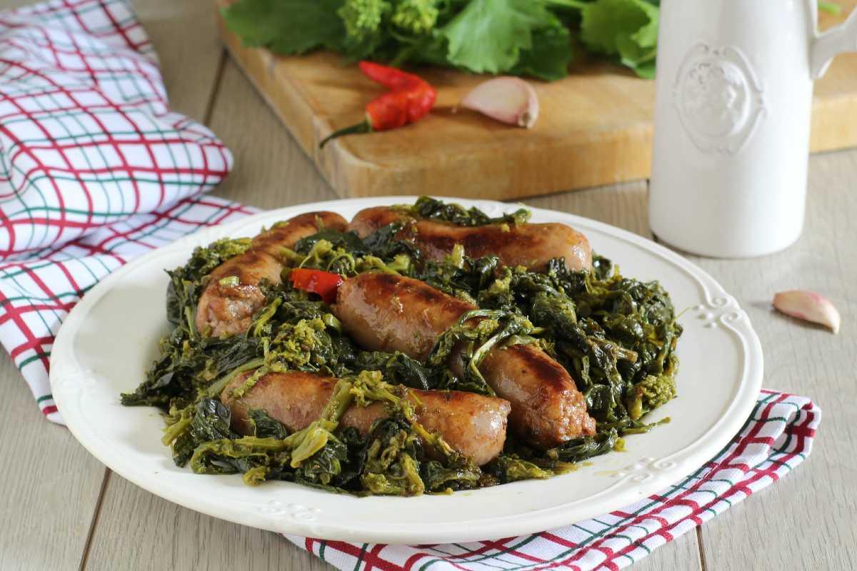 Saucisse et friarielli