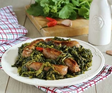 Saucisse et friarielli