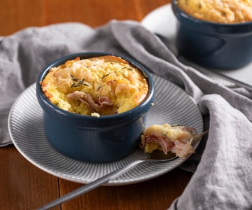 Terrine de pommes de terre, fromage et jambon
