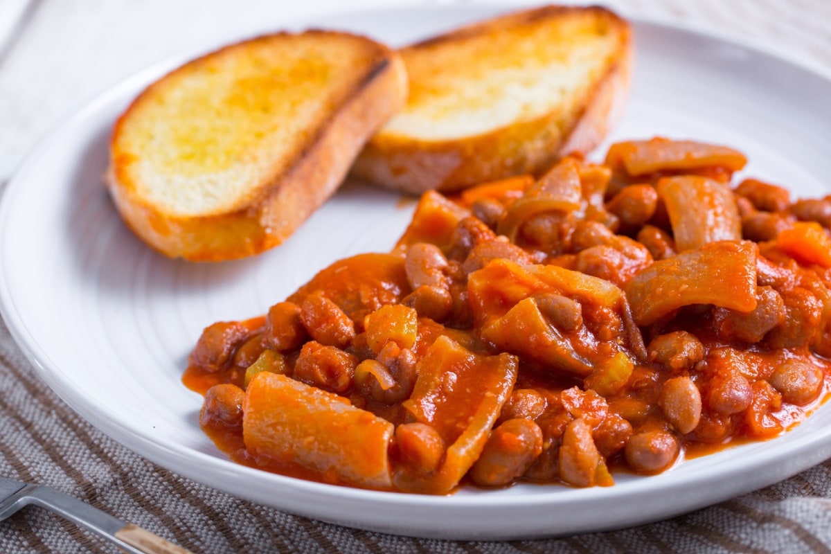 Haricots avec des couennes