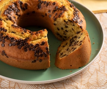 Gâteau avec des pépites de chocolat
