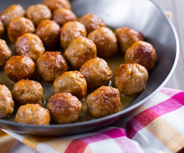 Boulettes en blanc