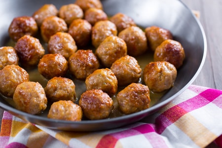Boulettes en blanc