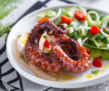 Poulpe grillé et sa mayonnaise