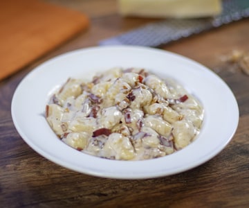 Gnocchi au speck et à la tome