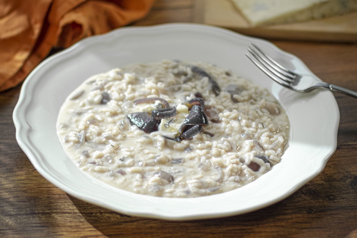 Risotto oignon et gorgonzola