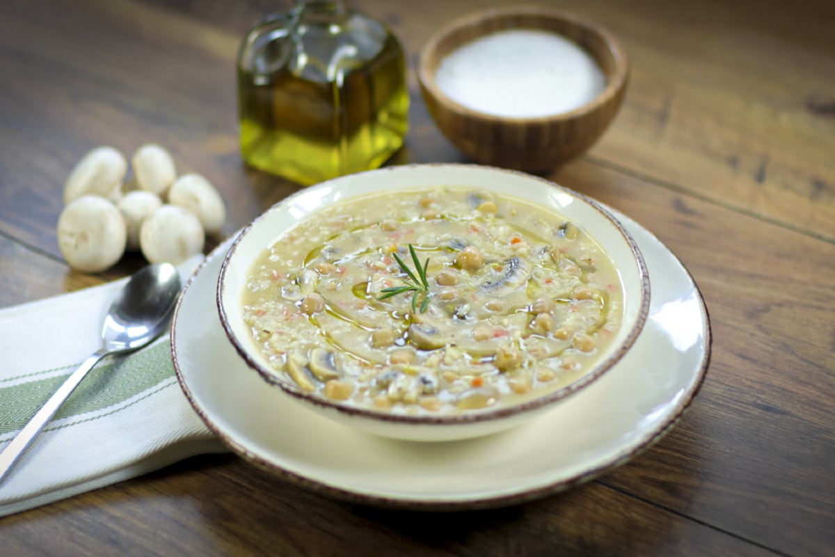Soupe de riz et pois chiches