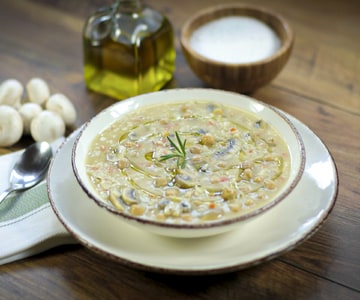 Soupe de riz et pois chiches