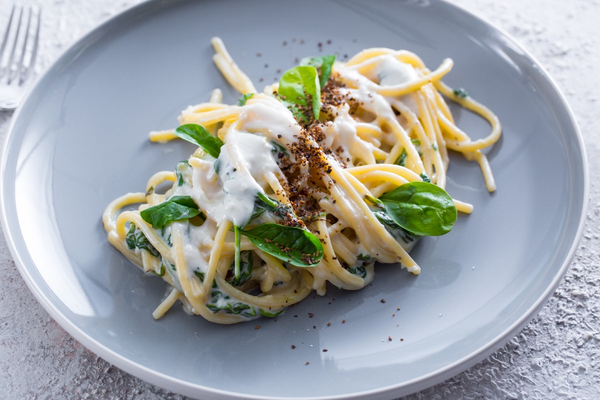 Spaghettoni avec fondue de scimudin