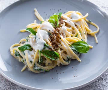 Spaghettoni avec fondue de scimudin