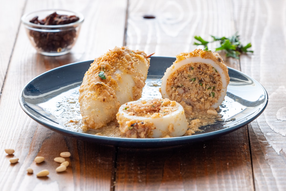 Calamars farcis au four