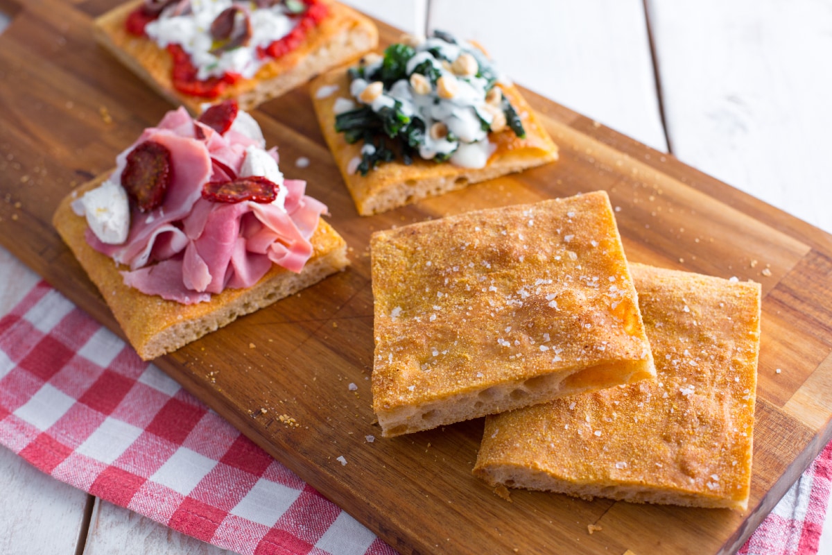 Focaccia à haute hydratation