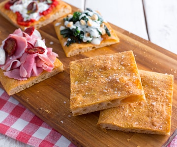 Focaccia à haute hydratation