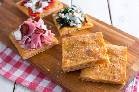 Focaccia à haute hydratation