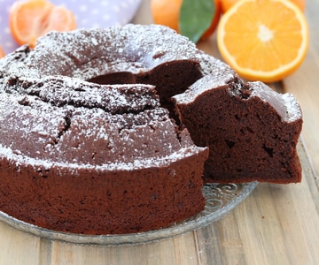 Gâteau au chocolat et agrumes