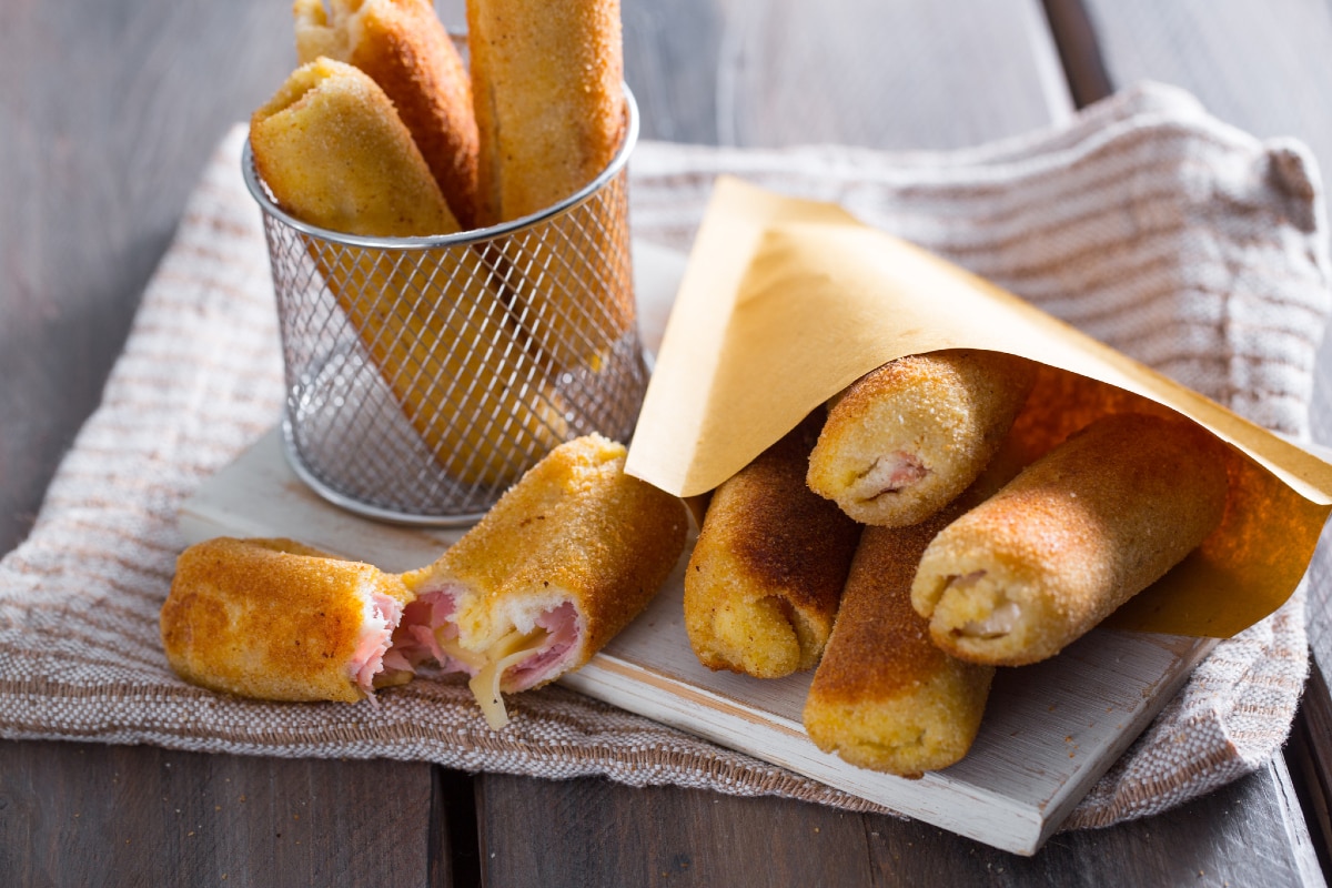 Roulés de pain de mie jambon et fromage